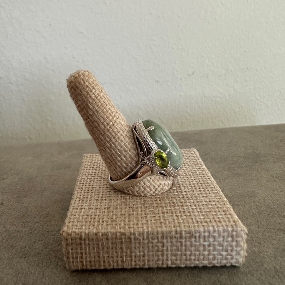 Green Jade and peridot Ring by JOY - Picture 4 of 8